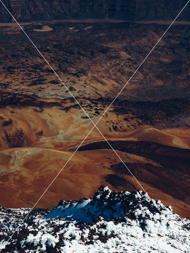 aerial shot of mountai