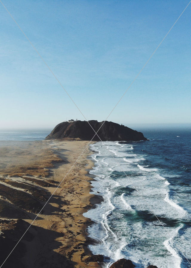 aerial shot of ocean