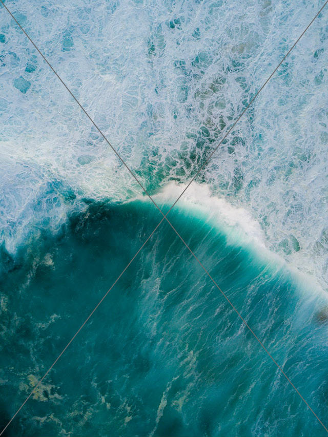 aerial shot of sea