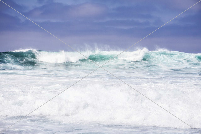 water under purple and blue sky illustration