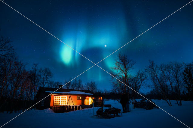 snow nature sky night